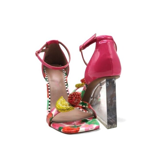 Betsey Johnson Women's Size 9.5 Harlen Berry Multi Rhinestone Ankle Strap Sandal - Picture 11 of 14